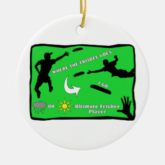 Ornamento De Cerâmica Chuva final ou brilho do Frisbee