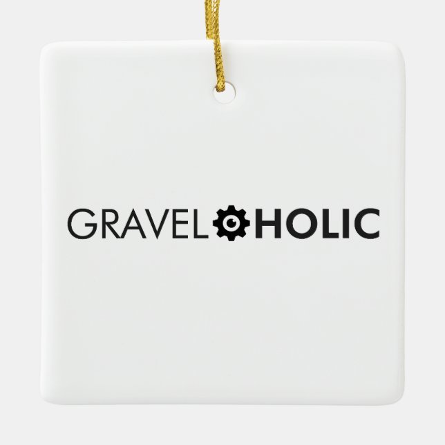 Ornamento De Cerâmica Ciclagem Gravelaholic Gravel (Frente)