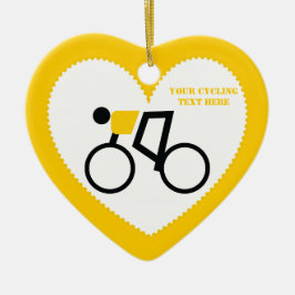 Ornamento De Cerâmica Ciclista montando seu costume de bicicleta