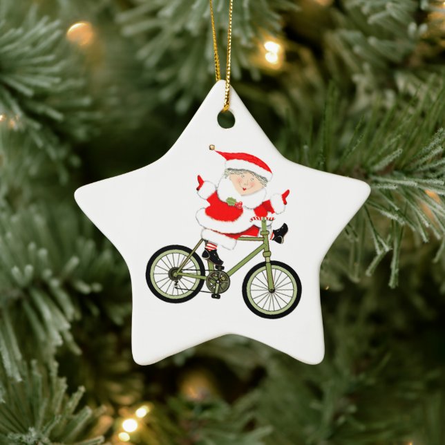 Ornamento De Cerâmica Ciclista Natal de Ciclismo (Árvore)