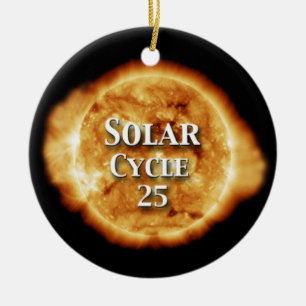 Ornamento De Cerâmica Ciclo solar 25 Sol ativo