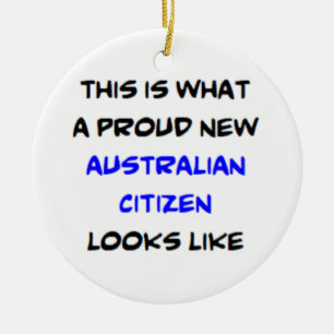Ornamento De Cerâmica cidadão australiano, novo orgulhoso