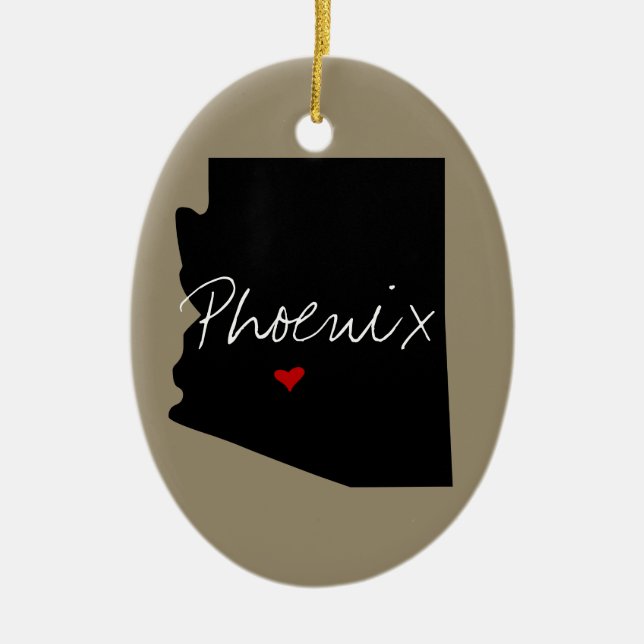 Ornamento De Cerâmica Cidade arizona (Frente)