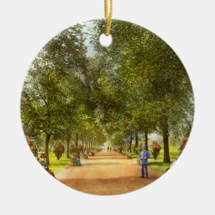 Ornamento De Cerâmica Cidade - Chicago IL - Uma caminhada no Lincoln Par