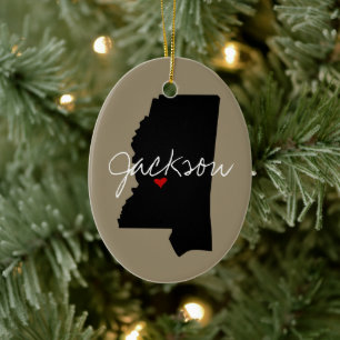 Ornamento De Cerâmica Cidade de Mississippi