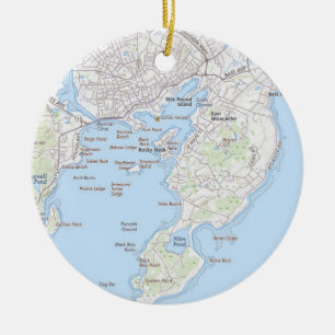 Ornamento De Cerâmica Cidade de Pesca da Ornação MÃE de Gloucester