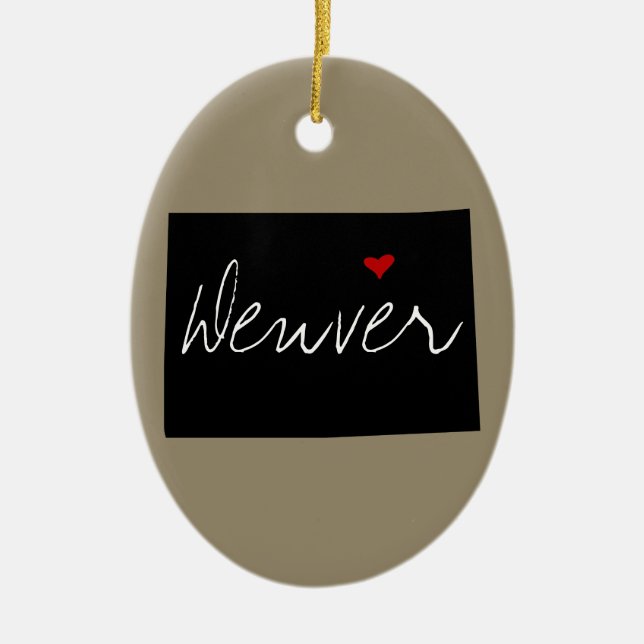 Ornamento De Cerâmica Cidade do Colorado (Frente)