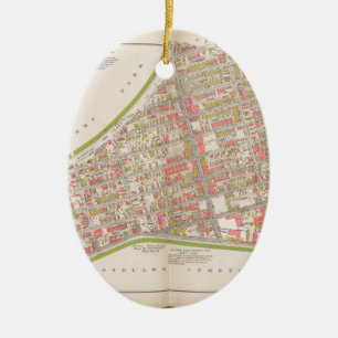 Ornamento De Cerâmica Cidade do mapa de Bronx