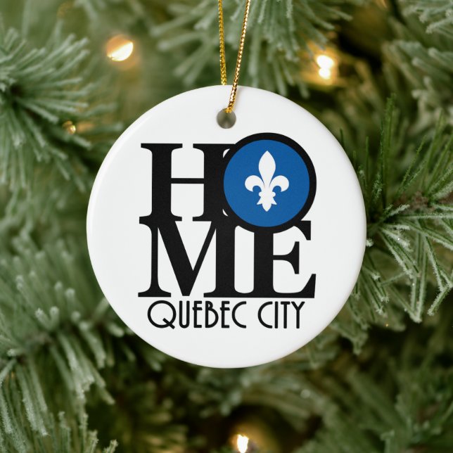 Ornamento De Cerâmica Cidade do Quebec em CASA (Árvore)