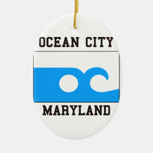 Ornamento De Cerâmica Cidade Maryland do oceano