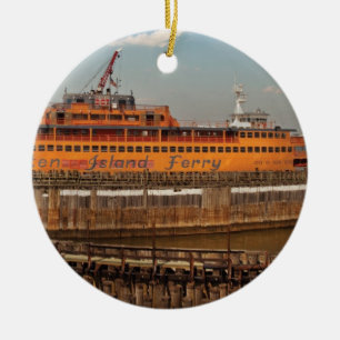 Ornamento De Cerâmica Cidade - NY - a balsa de Staten Island