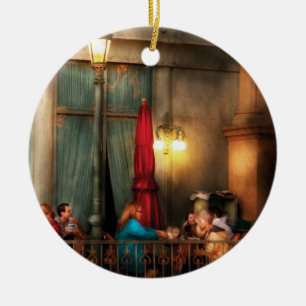 Ornamento De Cerâmica Cidade - Vegas - Paris - O Café ao Ar Livre