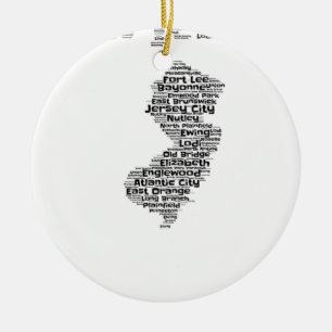 Ornamento De Cerâmica Cidades de New-jersey