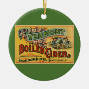Ornamento De Cerâmica Cider Cozido em Geléia Vintage Brattleboro Vermont
