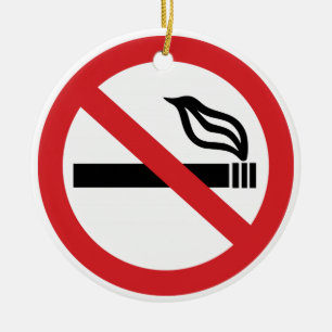 Ornamento De Cerâmica Cigarro Não Fumante Anti Fumante