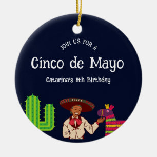 Ornamento De Cerâmica Cinco de Mayo Festa de aniversário mexicana