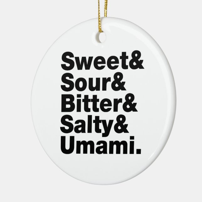 Ornamento De Cerâmica Cinco gostos básicos (Esquerda)