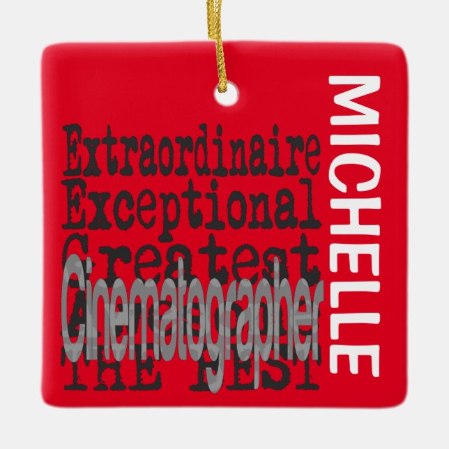 Ornamento De Cerâmica Cinematógrafo Extraordinário PERSONALIZADO (Frente)