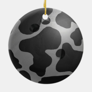 Ornamento De Cerâmica cinza bola de boliche