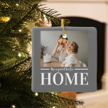 Ornamento De Cerâmica Cinza de Foto Moderna É bom ser presente por aspas<br><div class="desc">Cinza de Foto Moderna É bom ser presente por aspas domésticas</div>