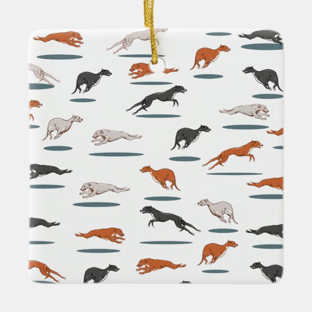 Ornamento De Cerâmica Cinza RUNNY HOUND 12000 TRANS (Frente)