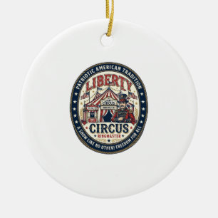 Ornamento De Cerâmica Circo Patriótico Liberty Patriótico Mestre de Ceri