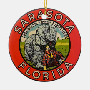 Ornamento De Cerâmica Circo Vintage de Sarasota