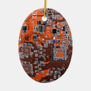 Ornamento De Cerâmica Circuito Impresso Conjunto PCB Circuito Laranja Co