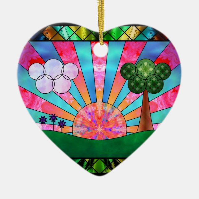 Ornamento De Cerâmica Círculo da Ornação Solar (Frente)