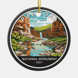 Ornamento De Cerâmica Círculo de Minnesota do Monumento Nacional da Pipe