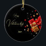 Ornamento De Cerâmica Círculo do feliz dia de os namorados<br><div class="desc">Para personalizar este modelo, clique no botão "Personalizar" e use a nossa ferramenta design. Se houver opções disponíveis, você poderá editar o texto e as imagens selecionando "Editar/Remover Texto ou Imagem Aqui" e adicionando seu próprio conteúdo. Para aplicar este design a outro produto, clique no link "Transferir este design". Obrigado!...</div>