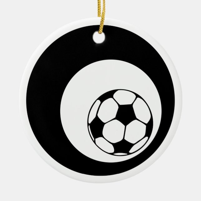 Ornamento De Cerâmica círculos de futebol (Frente)