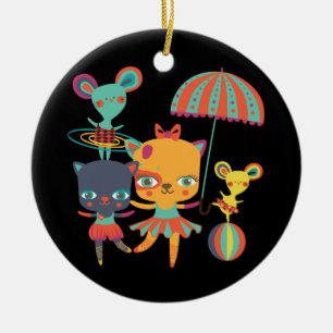 Ornamento De Cerâmica Circus Cuties