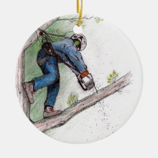 Ornamento De Cerâmica Cirurgião Árvore Arborista