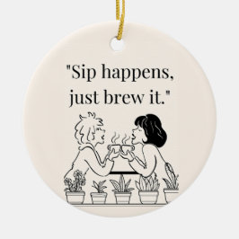 Ornamento De Cerâmica citação do café