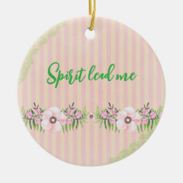 Ornamento De Cerâmica Citação do Spirit Lead Me