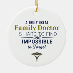 Ornamento De Cerâmica Citação Personalizada de um Excelente Médico de Fa