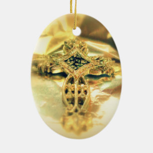 Ornamento De Cerâmica Citações da cruz e da bíblia - Natal