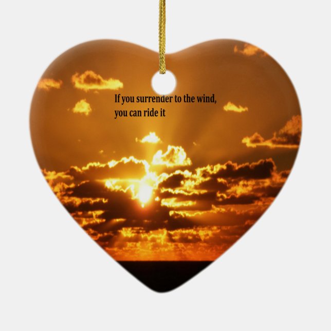 Ornamento De Cerâmica Citações inspiradas do nativo americano (Verso)