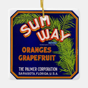 Ornamento De Cerâmica Citrus Christmas