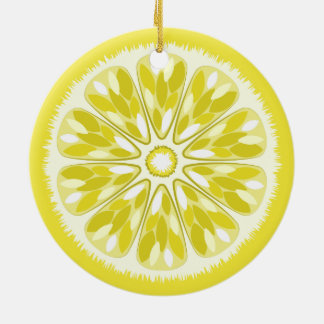 Ornamento De Cerâmica Citrus Slices Lemon