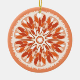 Ornamento De Cerâmica Citrus Slices Orange