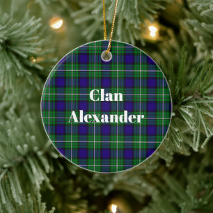 Ornamento De Cerâmica Clã Alexander Tartan