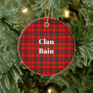 Ornamento De Cerâmica Clã Bain Tartan