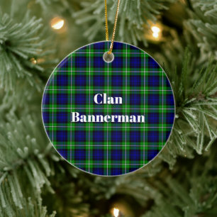 Ornamento De Cerâmica Clã Bannerman Tartan