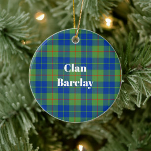 Ornamento De Cerâmica Clã Barclay Caçando o Antigo Tartan