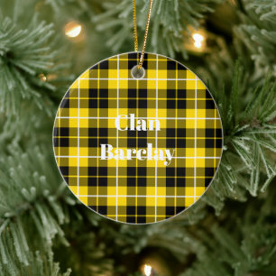 Ornamento De Cerâmica Clã Barclay Vestido Moderno Tartan