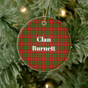 Ornamento De Cerâmica Clã Burnett Tartan