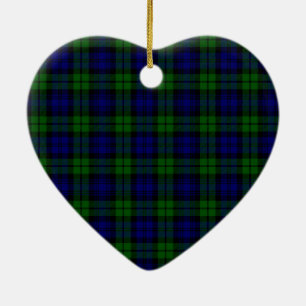 Ornamento De Cerâmica Clã de Campbell do tartan de Blackwatch