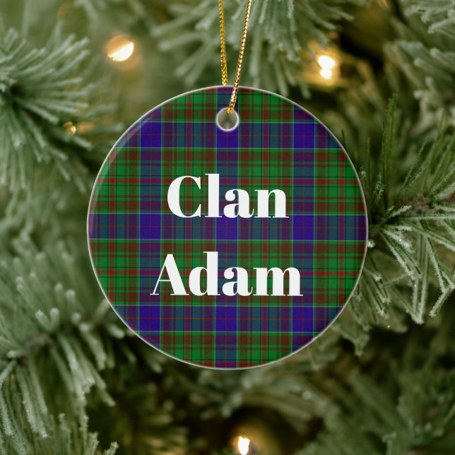 Ornamento De Cerâmica Clan Adam Hunting Tartan (Árvore)